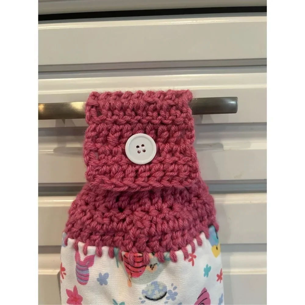 Crochet Top Kitchen Towel-Tiger